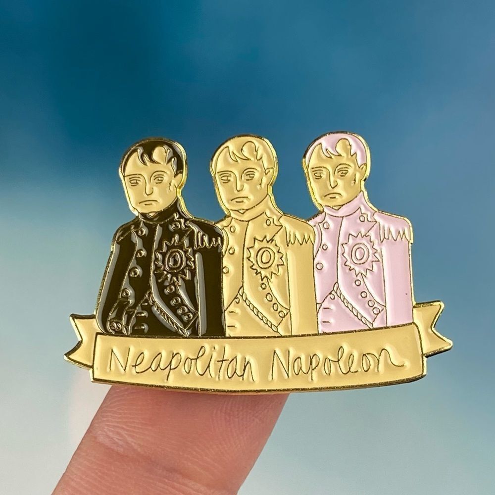 Neapolitan Napoleon Enamel Pin/ Brooch Lapel